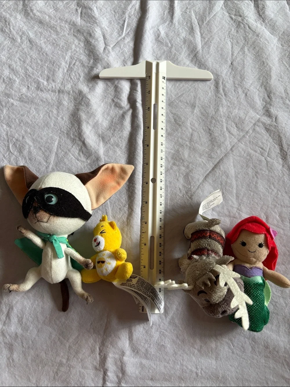 Assorted Kids Plush Character Pack - White, Cream, Brown, Green, Yellow, Red